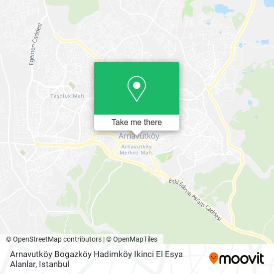 Arnavutköy Bogazköy Hadimköy Ikinci El Esya Alanlar map