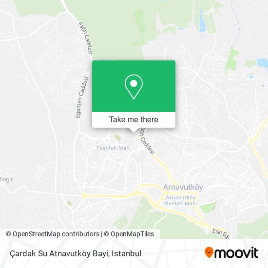 Çardak Su Atnavutköy Bayi map