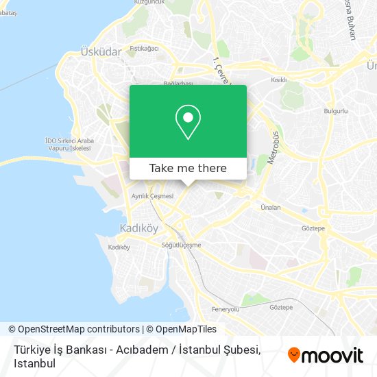 Türkiye İş Bankası - Acıbadem / İstanbul Şubesi map