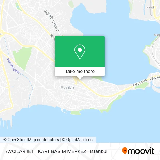 AVCiLAR IETT KART BASIM MERKEZI map