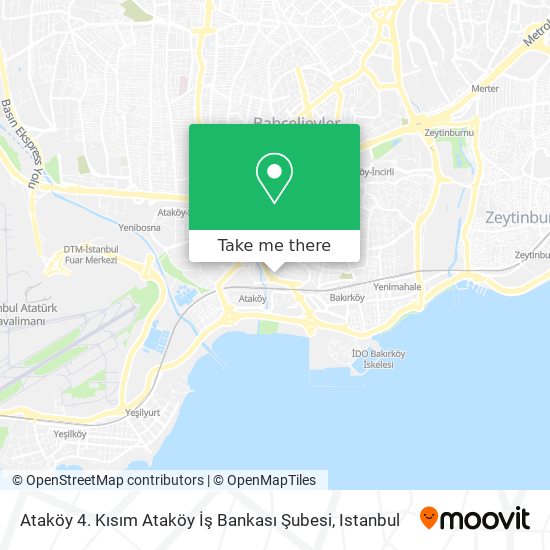 Ataköy 4. Kısım Ataköy İş Bankası Şubesi map