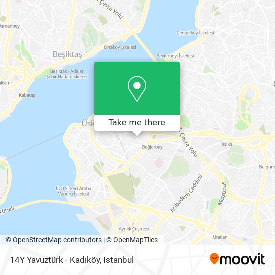 14Y Yavuztürk - Kadıköy map