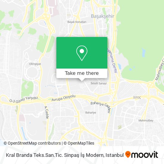 Kral Branda Teks.San.Tic. Sinpaş İş Modern map