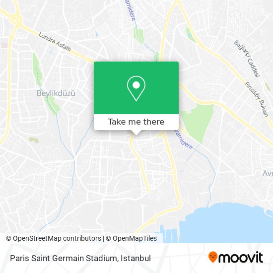 Paris Saint Germain Stadium map