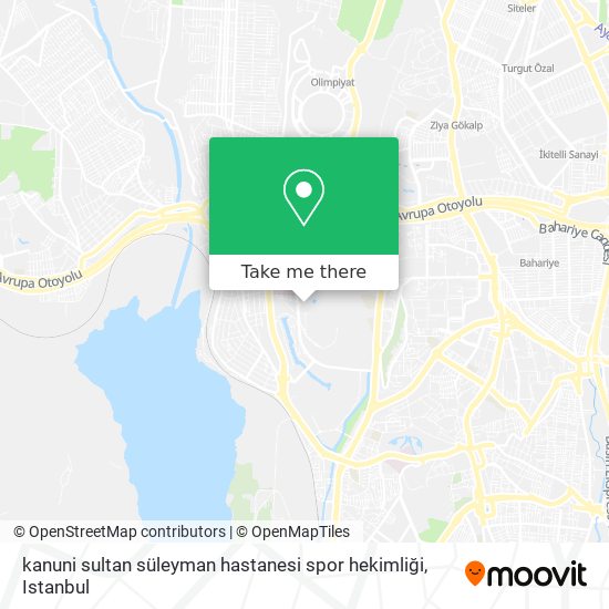 kanuni sultan süleyman hastanesi spor hekimliği map