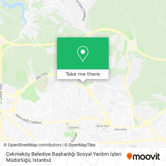 Çekmeköy Belediye Başkanlığı Sosyal Yardım İşleri Müdürlüğü map