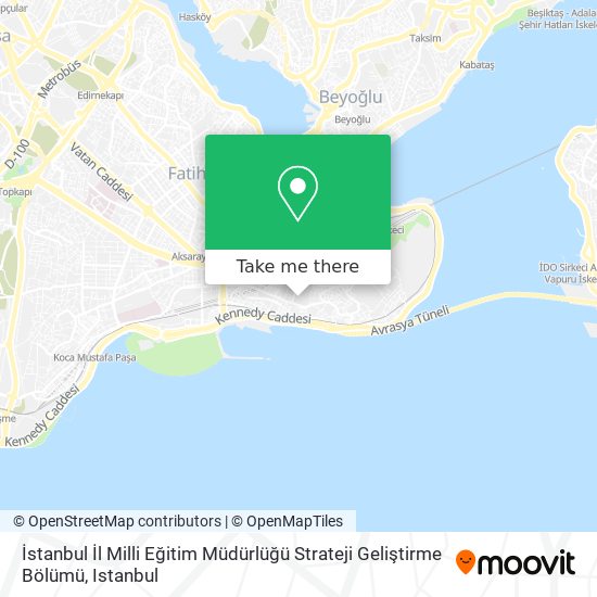 İstanbul İl Milli Eğitim Müdürlüğü Strateji Geliştirme Bölümü map