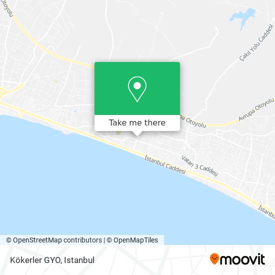 how to get to kokerler gyo in buyukcekmece by bus