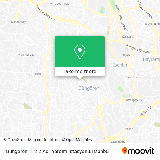 Güngören 112 2 Acil Yardım İstasyonu map