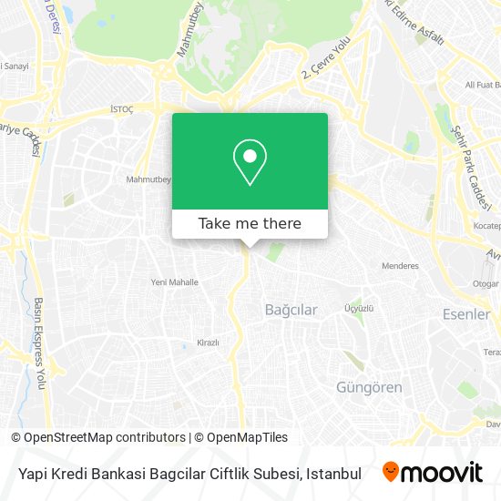 Yapi Kredi Bankasi Bagcilar Ciftlik Subesi map