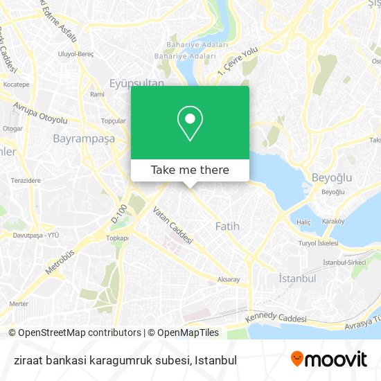 ziraat bankasi karagumruk subesi map