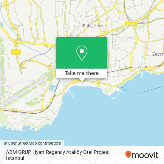 ABM GRUP Hyatt Regency Ataköy Otel Projesi map