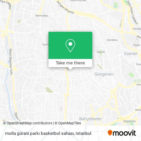 molla gürani parkı basketbol sahası map