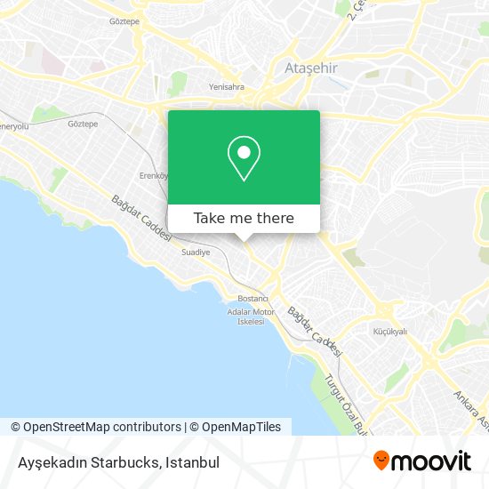 Ayşekadın Starbucks map