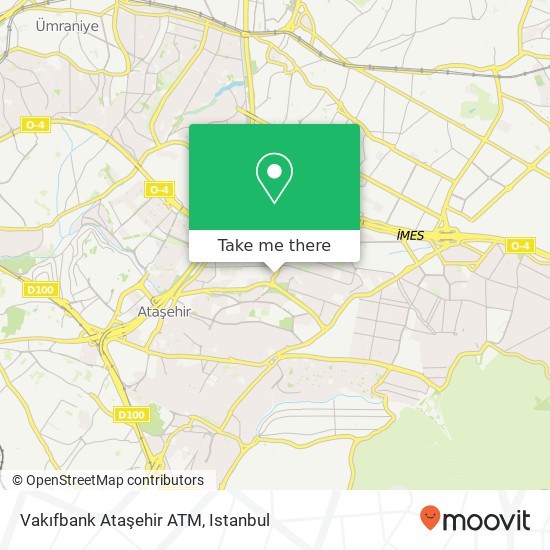 Vakıfbank Ataşehir ATM map