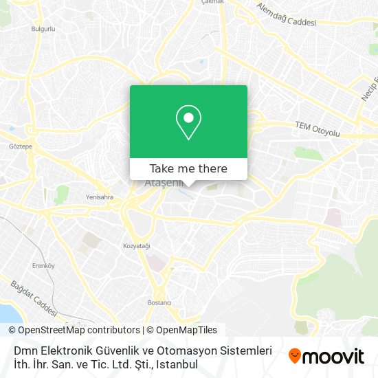 Dmn Elektronik Güvenlik ve Otomasyon Sistemleri İth. İhr. San. ve Tic. Ltd. Şti. map