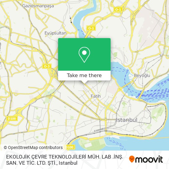 EKOLOJİK ÇEVRE TEKNOLOJİLERİ MÜH. LAB .İNŞ. SAN. VE TİC. LTD. ŞTİ. map