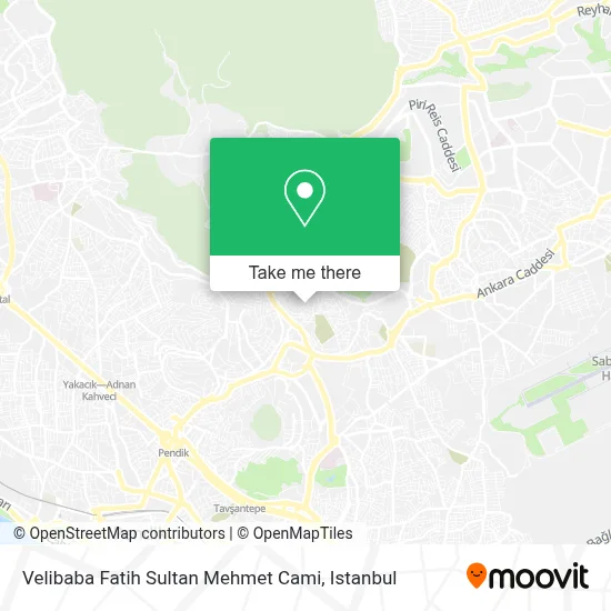 Velibaba Fatih Sultan Mehmet Cami map
