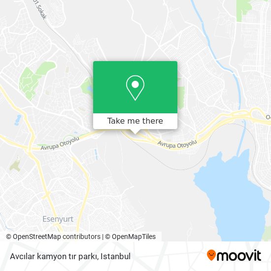 Avcılar kamyon tır parkı map