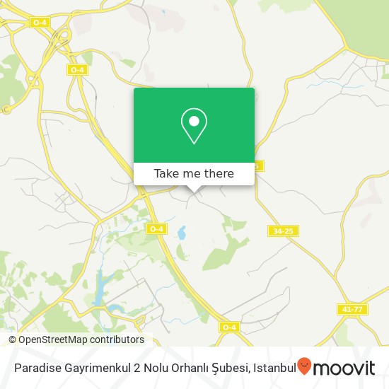 Paradise Gayrimenkul 2 Nolu Orhanlı Şubesi map