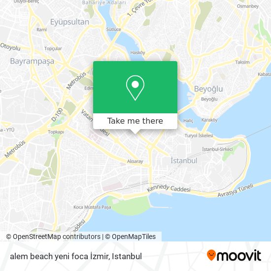 alem beach yeni foca İzmir map