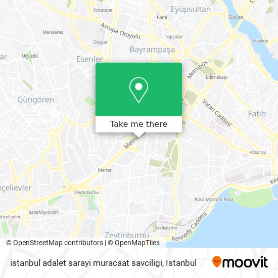 istanbul adalet sarayi muracaat savciligi map