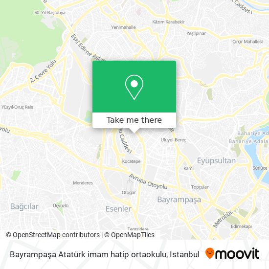 Bayrampaşa Atatürk imam hatip ortaokulu map