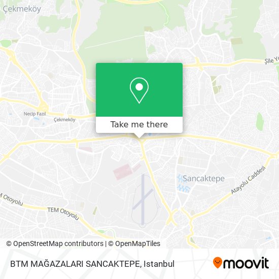 BTM MAĞAZALARI SANCAKTEPE map