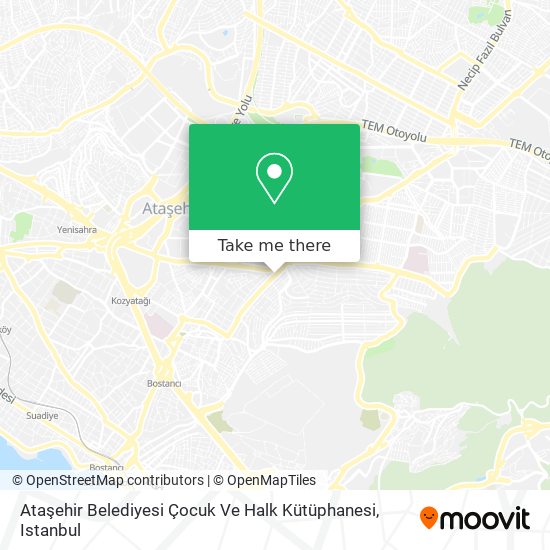 Ataşehir Belediyesi Çocuk Ve Halk Kütüphanesi map