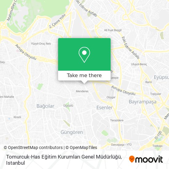 Tomurcuk-Has Eğitim Kurumları Genel Müdürlüğü map