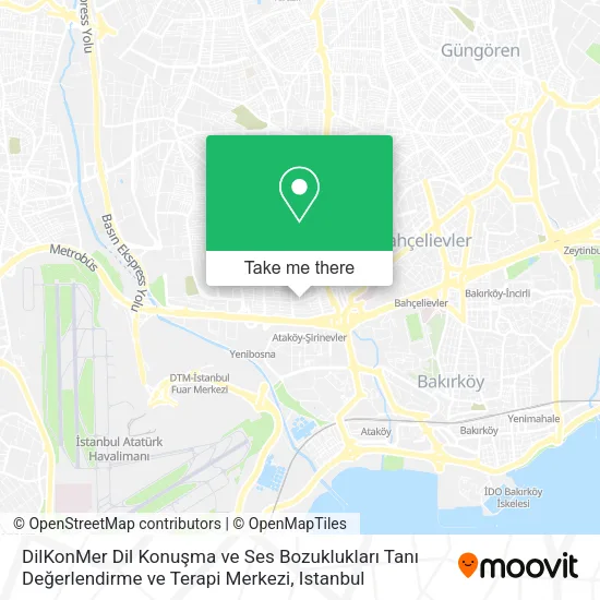 DilKonMer Dil Konuşma ve Ses Bozuklukları Tanı Değerlendirme ve Terapi Merkezi map