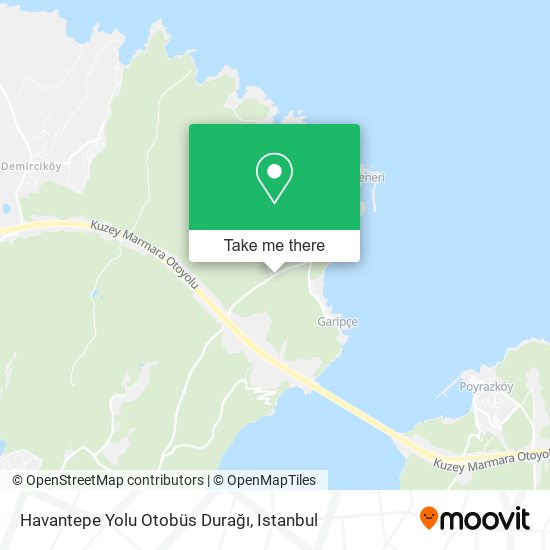 Havantepe Yolu Otobüs Durağı map