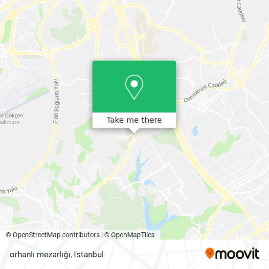 orhanlı mezarlığı map