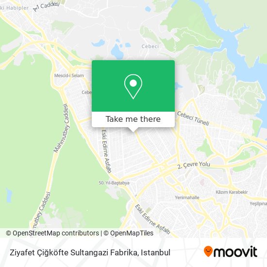 Ziyafet Çiğköfte Sultangazi Fabrika map