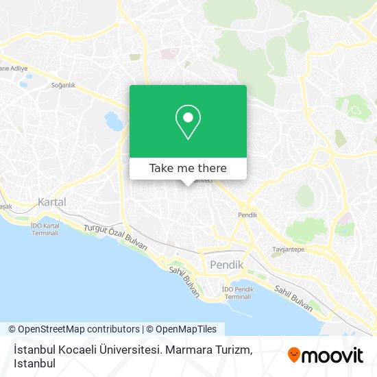 İstanbul Kocaeli Üniversitesi. Marmara Turizm map