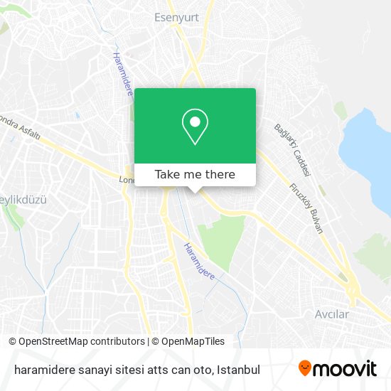 haramidere sanayi sitesi atts can oto map