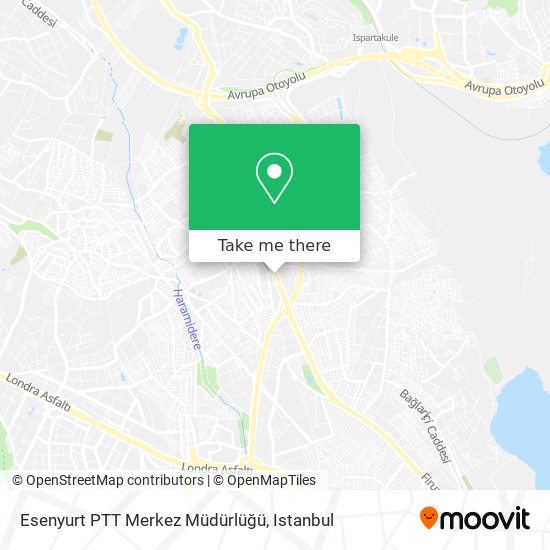 Esenyurt PTT Merkez Müdürlüğü map