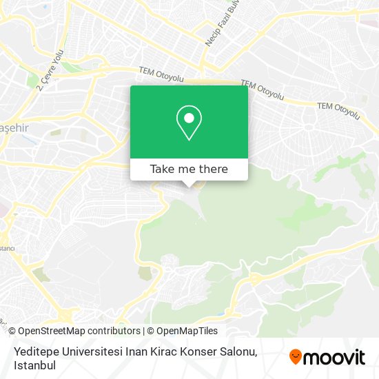 Yeditepe Universitesi Inan Kirac Konser Salonu map