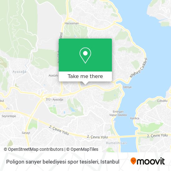 Poligon sarıyer belediyesi spor tesisleri map