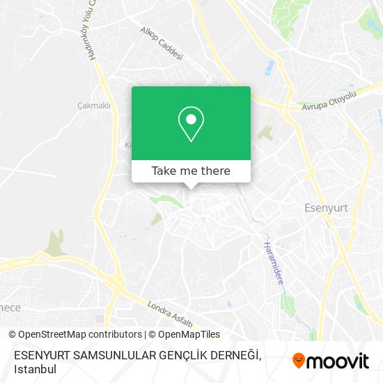 ESENYURT SAMSUNLULAR GENÇLİK DERNEĞİ map