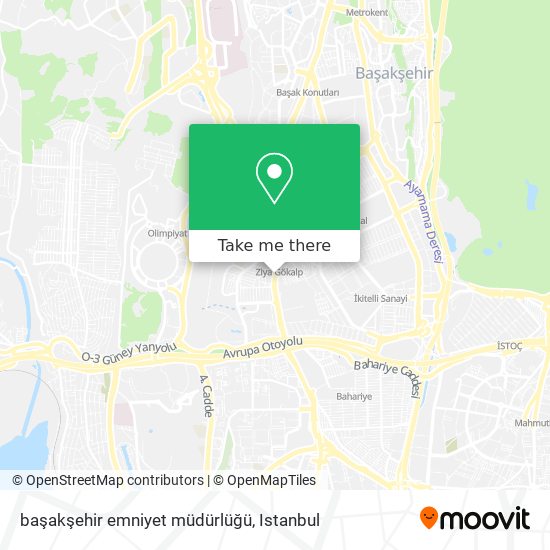 başakşehir emniyet müdürlüğü map