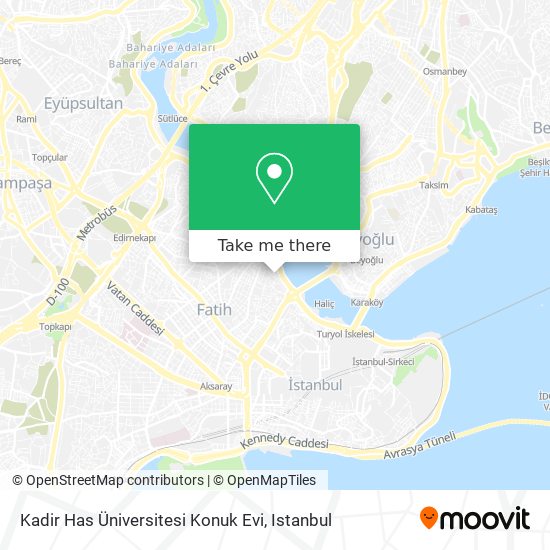 Kadir Has Üniversitesi Konuk Evi map