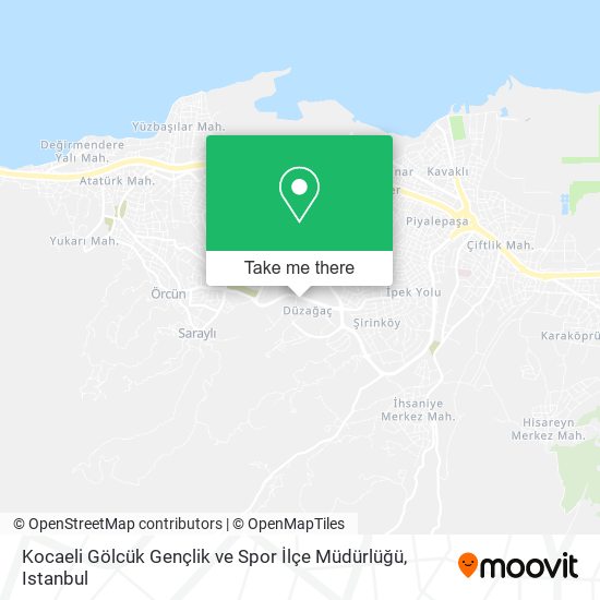 Kocaeli Gölcük Gençlik ve Spor İlçe Müdürlüğü map