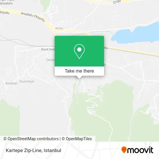 Kartepe Zip-Line map