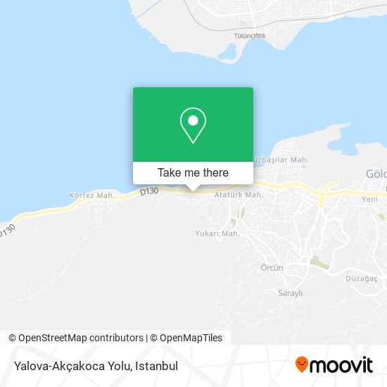 Yalova-Akçakoca Yolu map