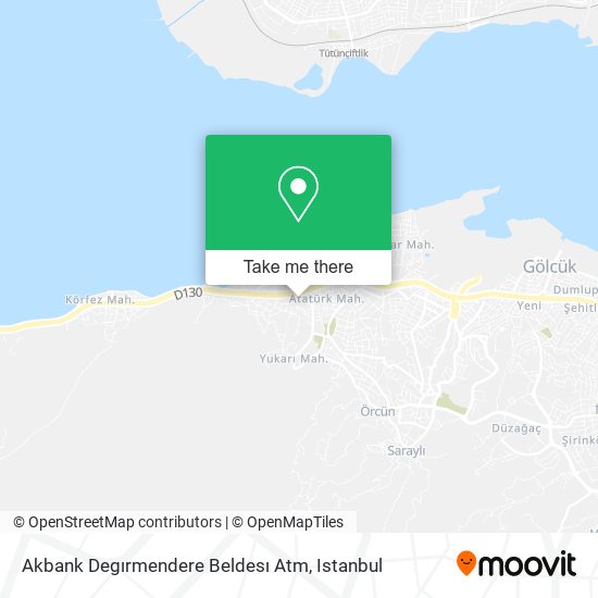 Akbank Degırmendere Beldesı Atm map