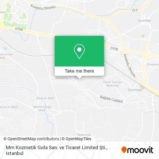 Mm Kozmetik Gıda San. ve Ticaret Limited Şti. map
