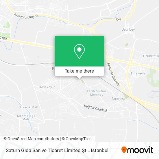 Satürn Gıda San ve Ticaret Limited Şti. map