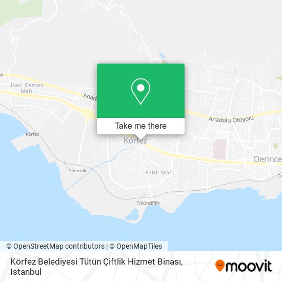 Körfez Belediyesi Tütün Çiftlik Hizmet Binası map