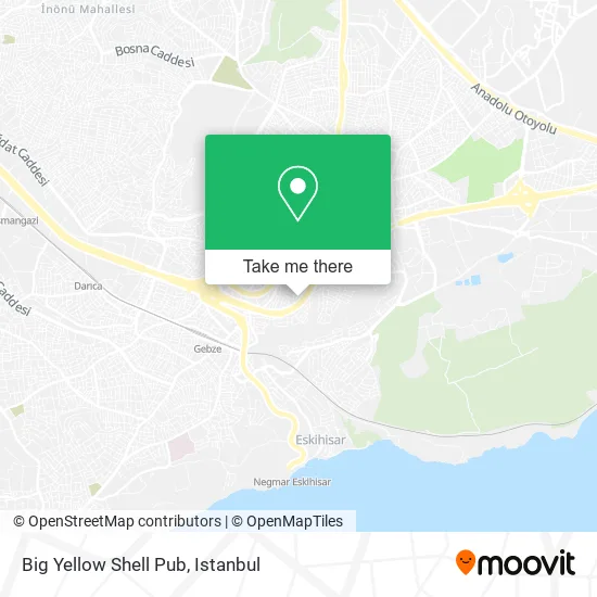 Big Yellow Shell Pub map